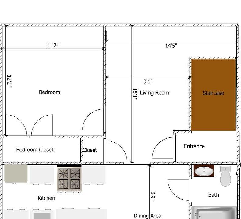 Floor Plan, measurement may not be exact
