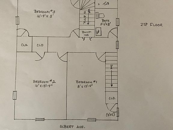 2nd floor layout/dimensions.