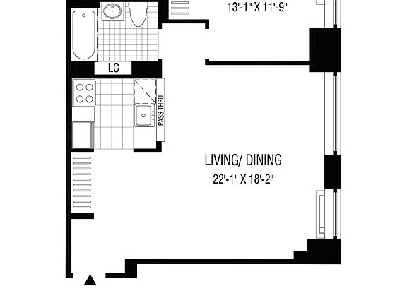 2nd image of 2 Gold St APT 1802