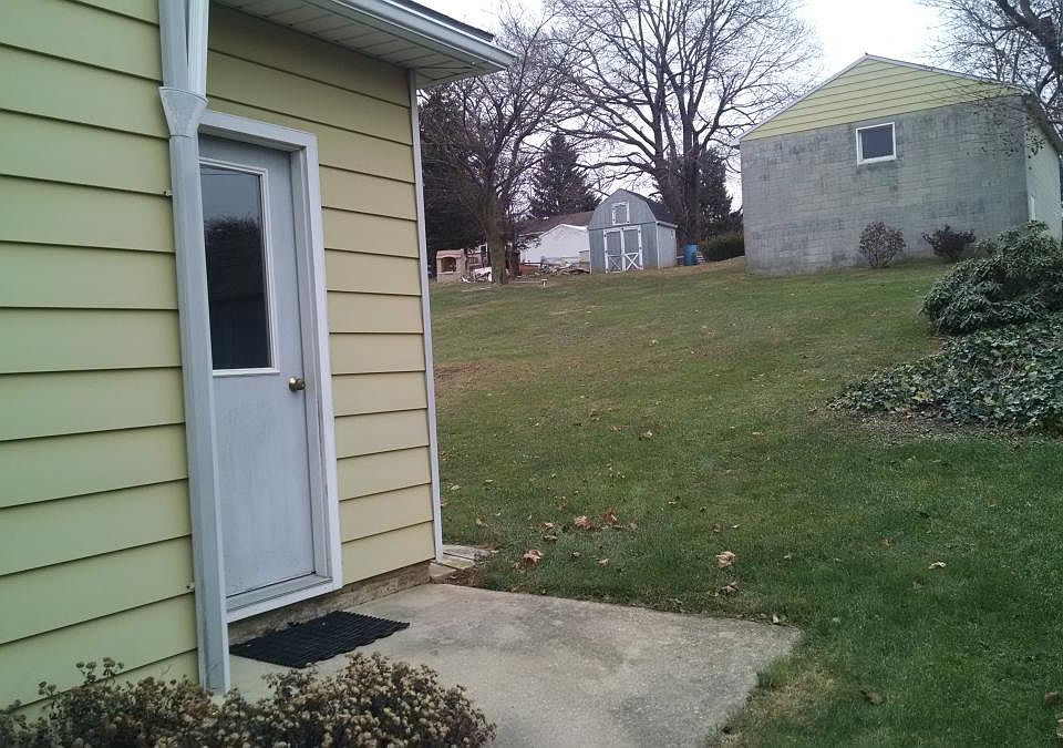 Rear Entrance, Yard, Garage