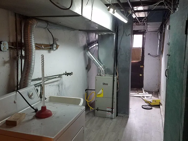 Utility area new units. Will be cleaned and finished. Washer and dryer. New ground and line in cable
New electrical panel