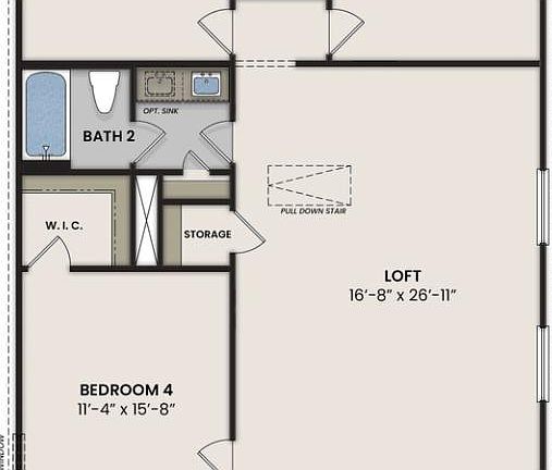 The Pinecrest Second Floor Plan