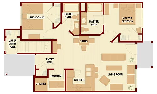 Floor plan 2bd Lower