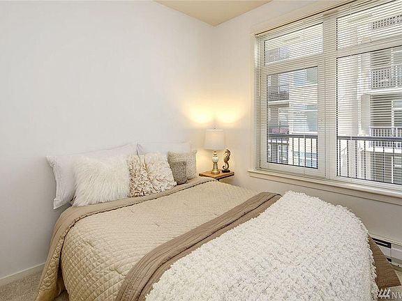 The bed is for staging purpose only. The room is unfurnished