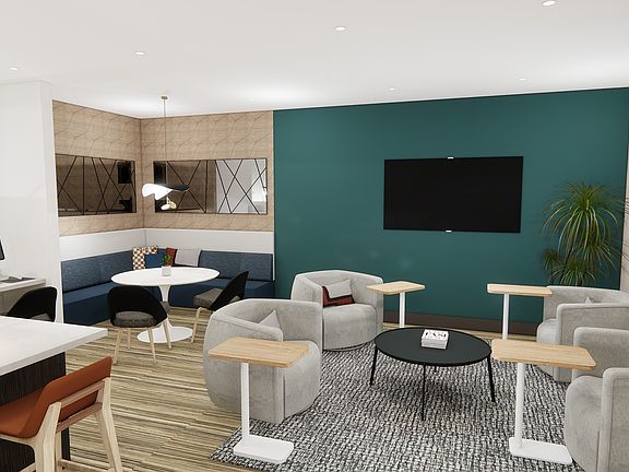 Updated resident lounge with all new furniture coming in 2026