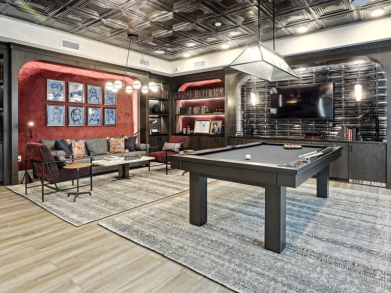 Resident Lounge with Billiards Table
