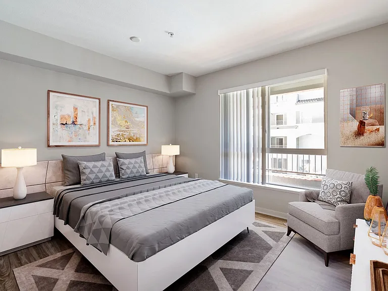 Bedrooms are complete with large windows