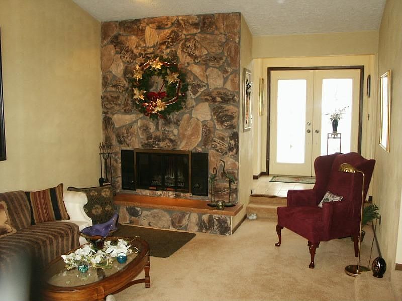 Sunken LR, vaulted ceiling, large windows to back yard.