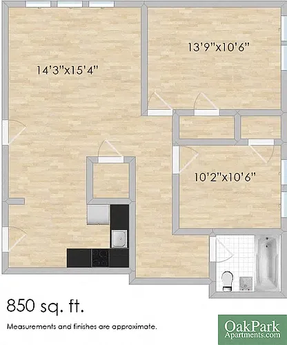 Floor plan 2 Bedroom