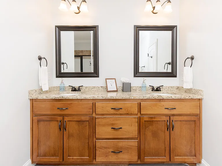 Master Bathroom w/walk in shower and tub.
