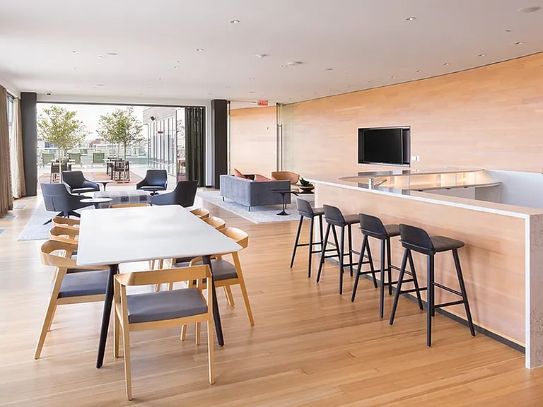 Rooftop clubroom offers a great space to entertain