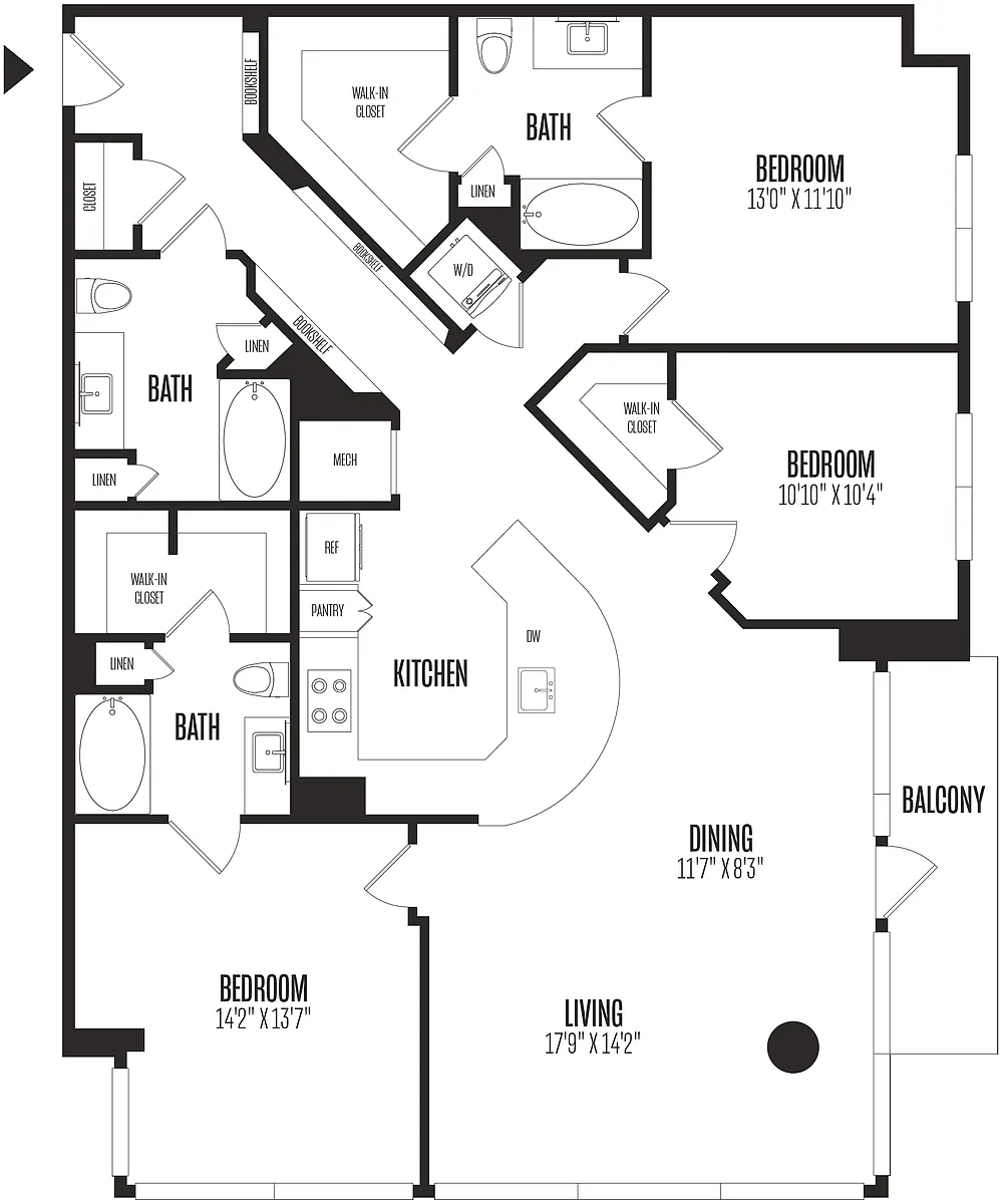 Floor plan 3 Bed/3 Bath-3B3