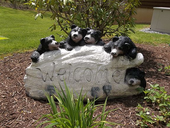 Welcome Sign on Property