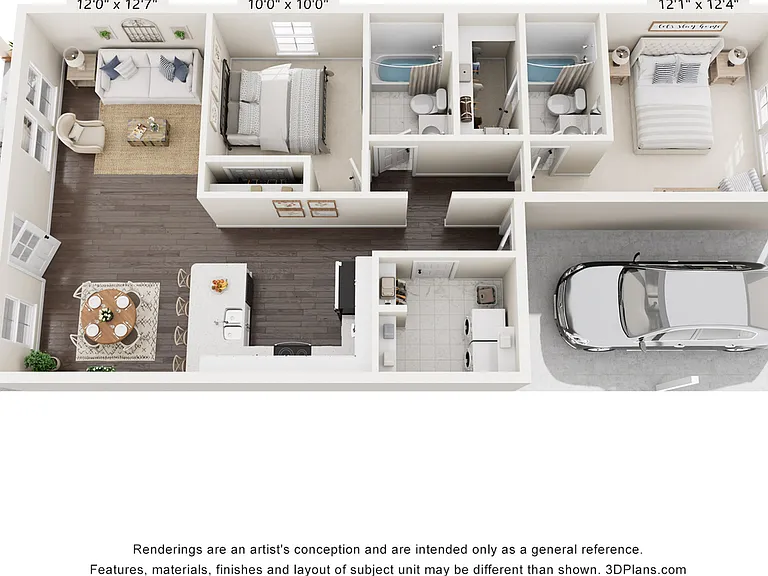 Two Bed / Two Bath - 1013 sq ft Two Bed / Two Bath - 1013 sq ft