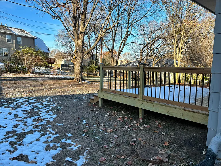 Large backyard