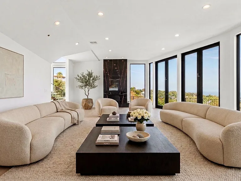 Virtually staged living room