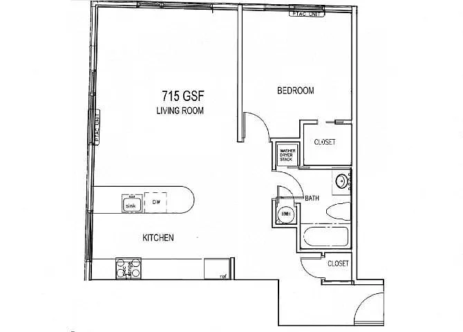 Floor plan 1 Bedroom Standard