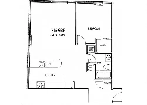Floor plan 1 Bedroom Standard