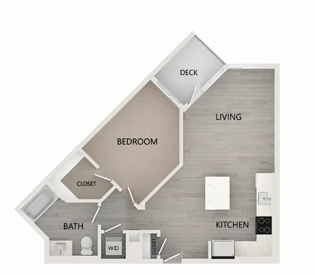 Floor plan 1X1-734