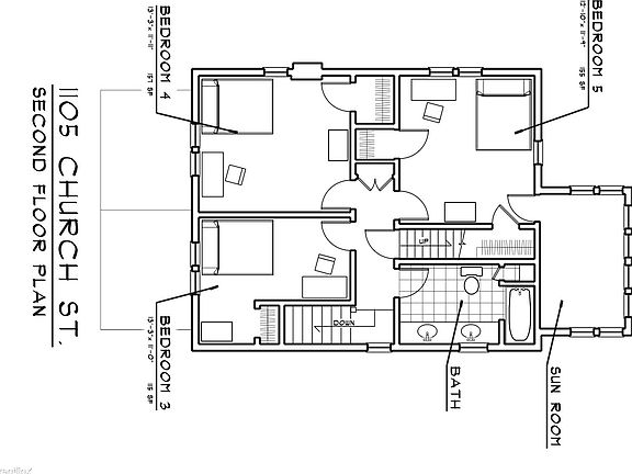 1105 Church Second Floor Plan 10042019