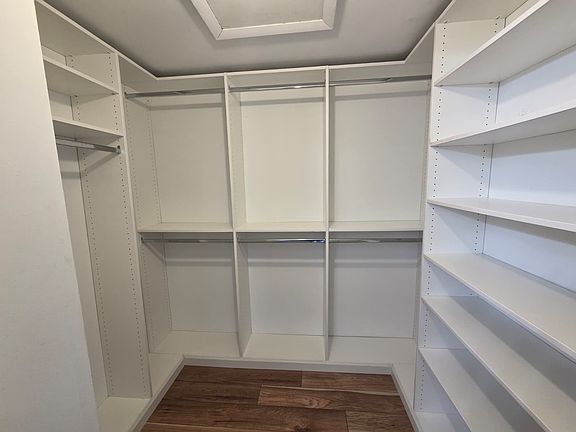 Walk in closet in Master Bathroom