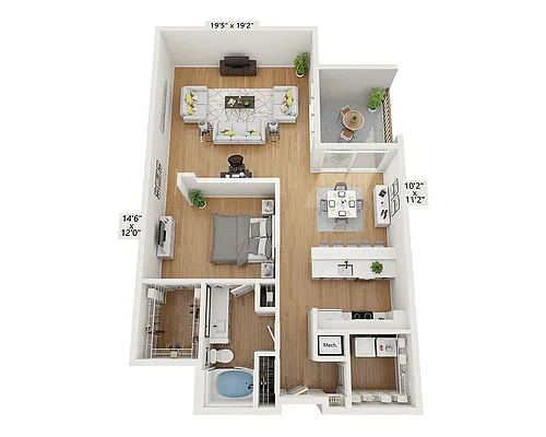 Floor plan Plan F (A1I)