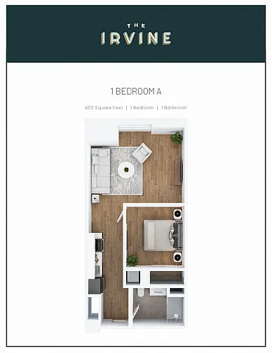 Floor plan 1 Bedroom A