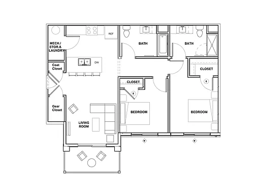 Floor plan Two Bedroom