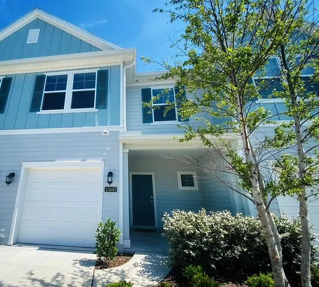 Front Porch with Garage