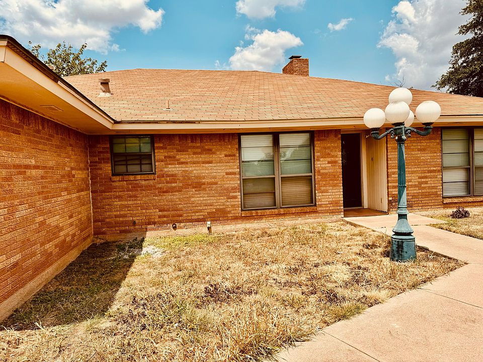 Front entrance of this brick home