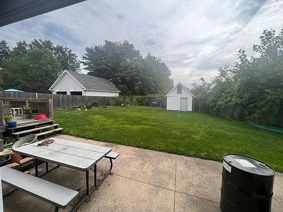 Backyard from garage back door