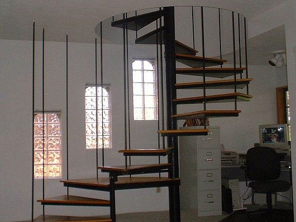 reverse spiral steel and Oak