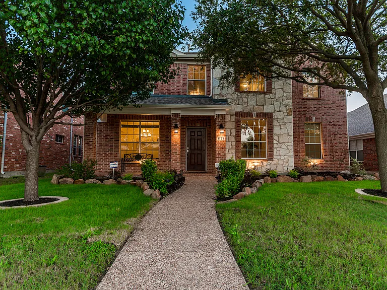 Welcome to 1121 Ducks Landing in Grayhawk subdivision. Across from canal and fountain - water front. 4 bedroom, 3 full bath, media and 3 car garage.