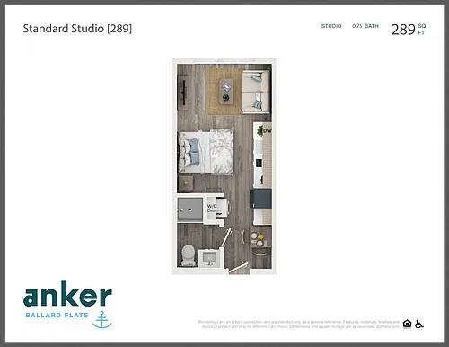 Floor plan Standard Studio