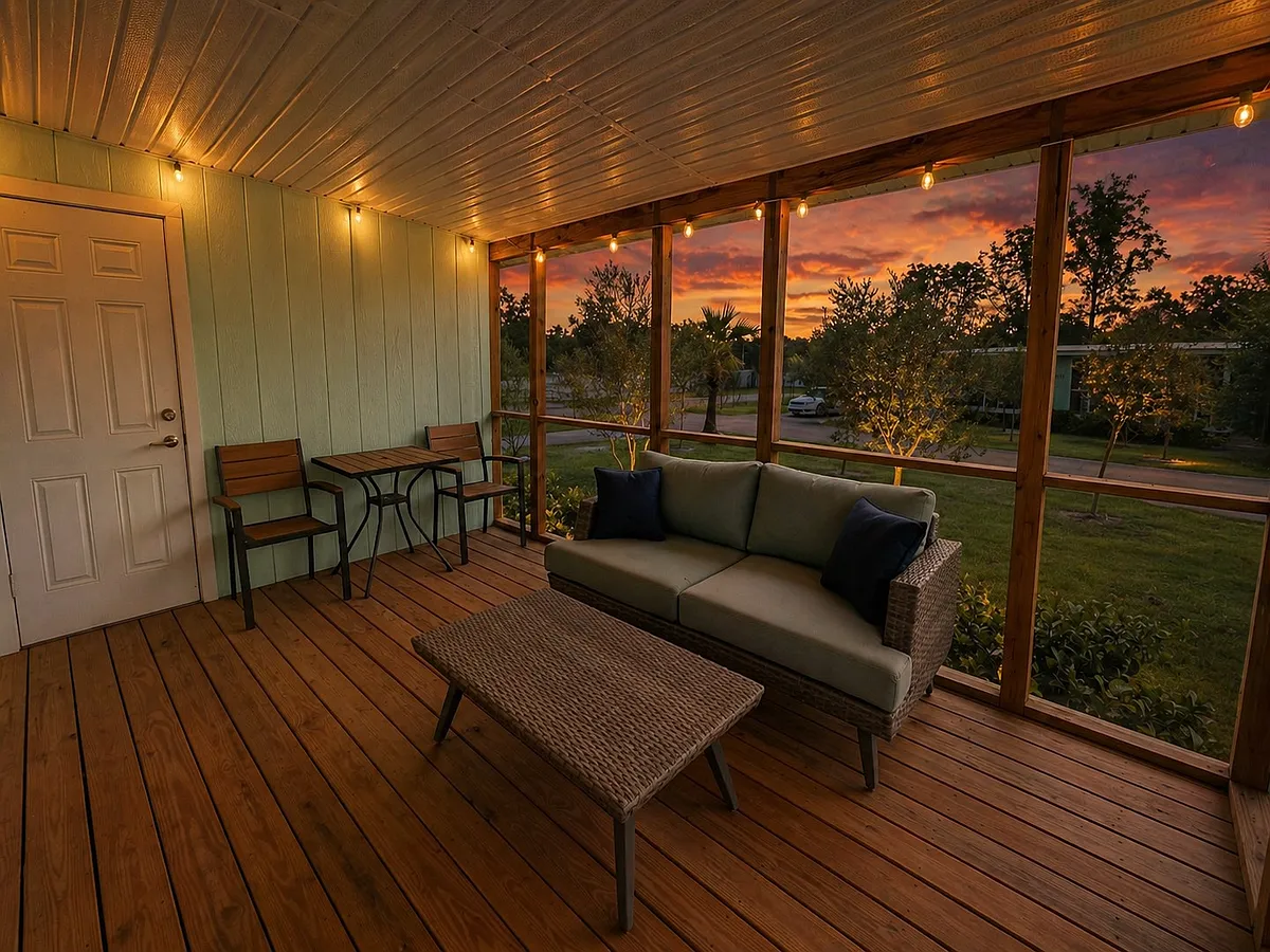 Fully-Furnished Screened Porch with Extra Storage Closet + Lighting - 11019 N US Highway 301