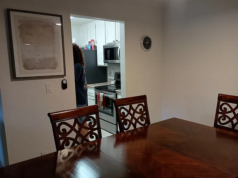 Dining room, adjacent to kitchen.