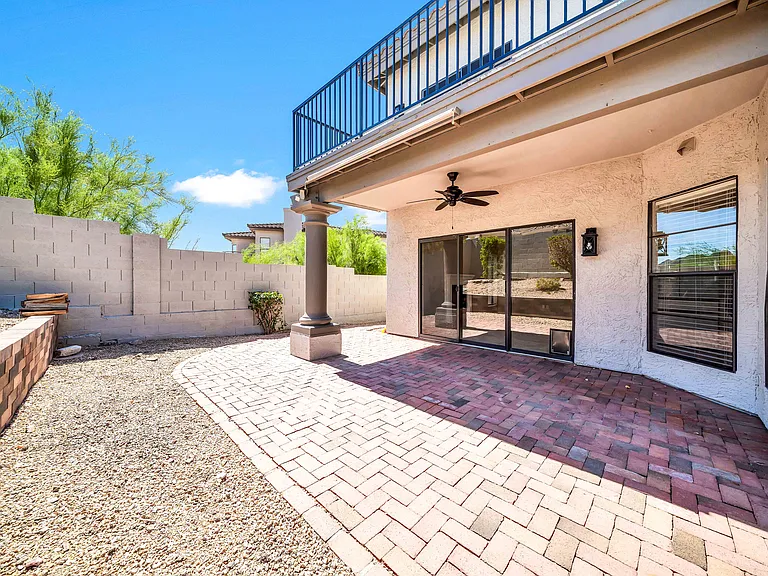 Back upper and lower patios