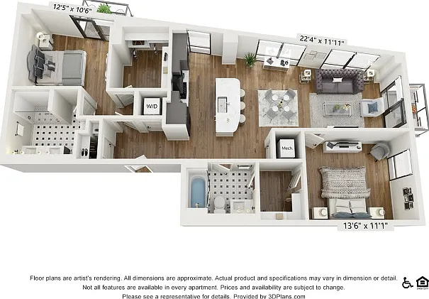 PH-B2 | 2 bed 2 bath | 1266 sq ft PH-B2 | 2 bed 2 bath | 1266 sq ft
