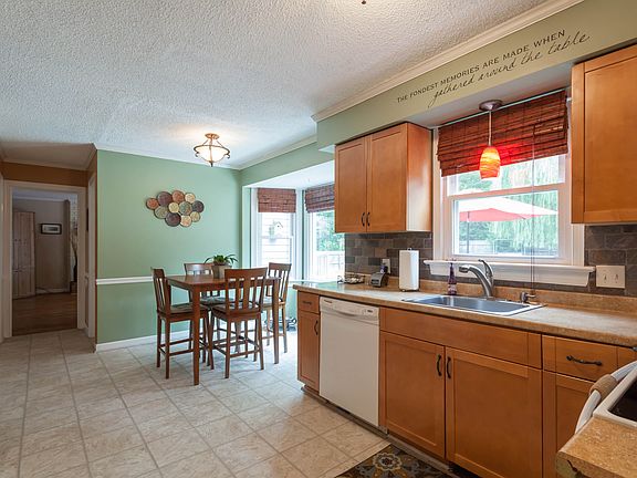 Newly repainted kitchen