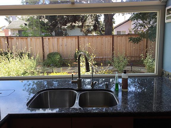 backyard with drought tolerant garden