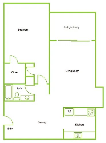 Floor plan 1 X 1 M