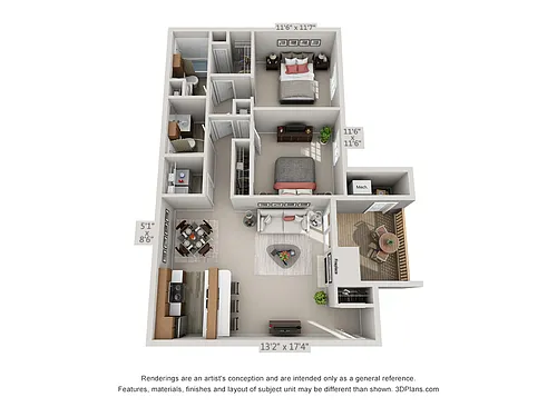 Floor plan Iris Deluxe (Den)
