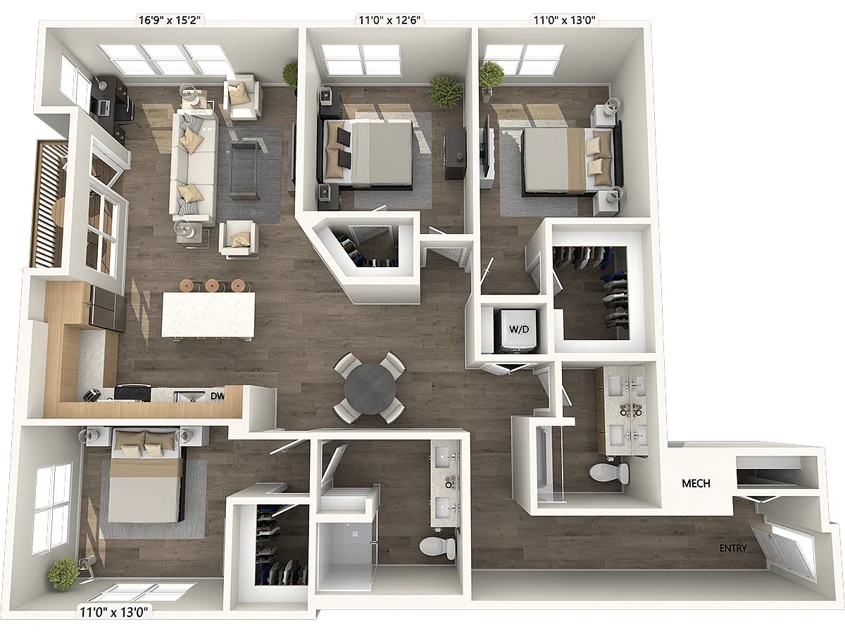 Floor plan C3-1615sf-FinishIII