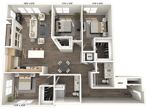 Floor plan C3-1615sf-FinishIII