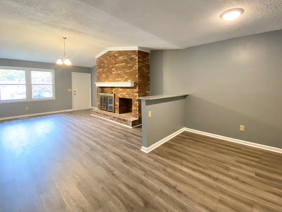 Living room and dining nook