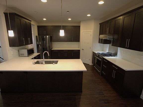 Viewing kitchen from dining room