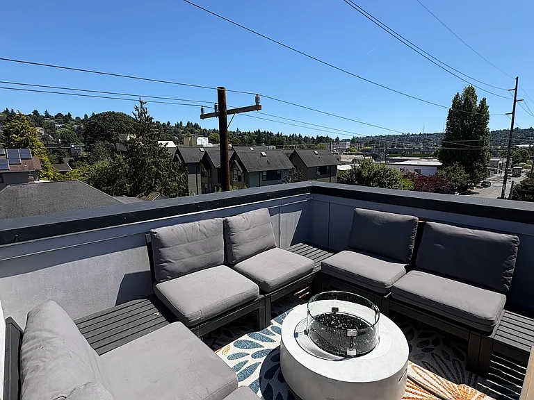 rooftop (furniture and firepit provided)