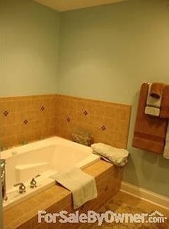 Master bath - air-jet soaking tub : Separate shower w/2 heads (one a rain head and one a hand/mounte