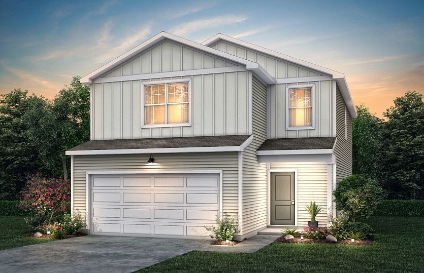 Oriole Exterior TD101 features siding, covered front door and 2 car garage