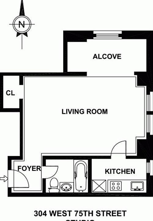 1st image of 304 W 75th St APT 15C